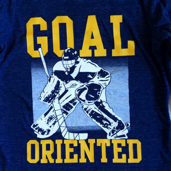 carter's hockey graphic long sleeve shirt 12 months baby boy - Picture 2 of 6